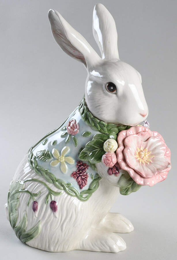 Fauna And Flora Sitting Rabbit Figurine by Fitz & Floyd-1