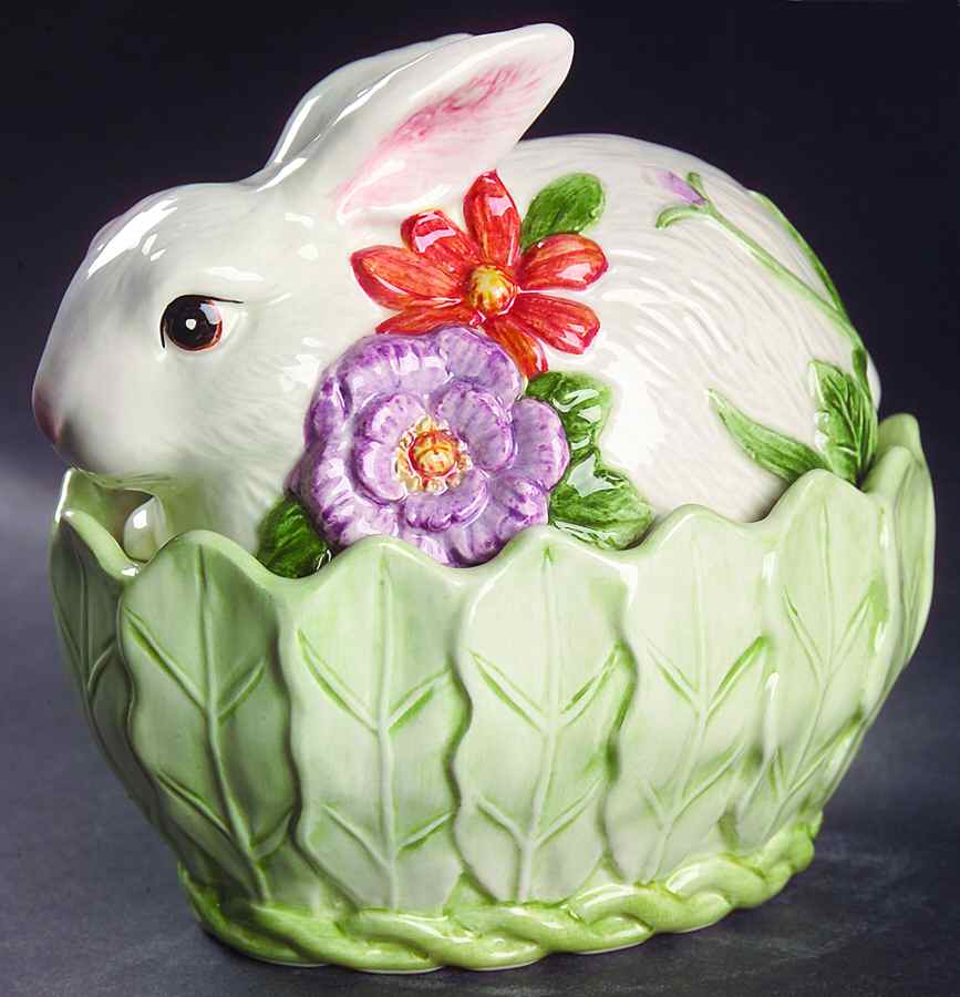 Fauna And Flora Bunny Box & Lid by Fitz & Floyd-1