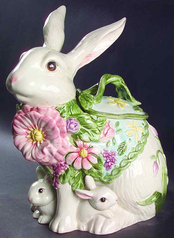 Fauna And Flora Cookie Jar & Lid by Fitz & Floyd-1