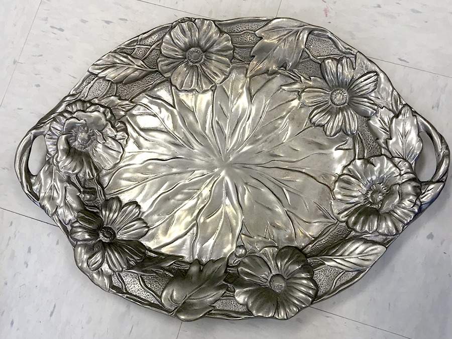 Fauna And Flora 19" Oval Metal Serving Platter by Fitz & Floyd-1