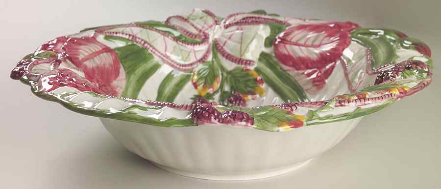 Blackberry Rabbit 14" Large Salad Serving Bowl by Fitz & Floyd-1