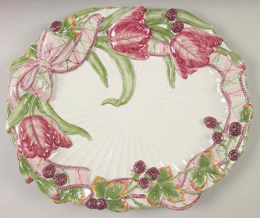 Blackberry Rabbit 16" Oval Serving Platter by Fitz & Floyd-1