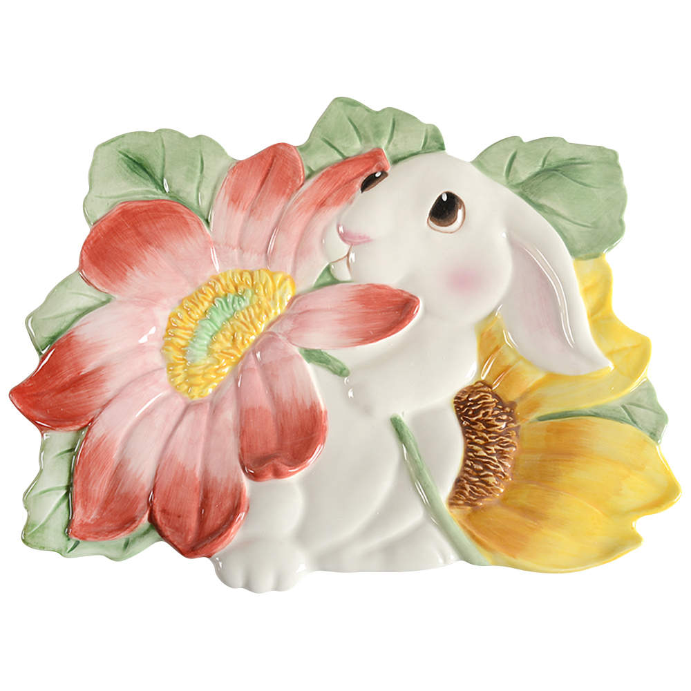 Bunny Blooms Canape Plate by Fitz & Floyd-1