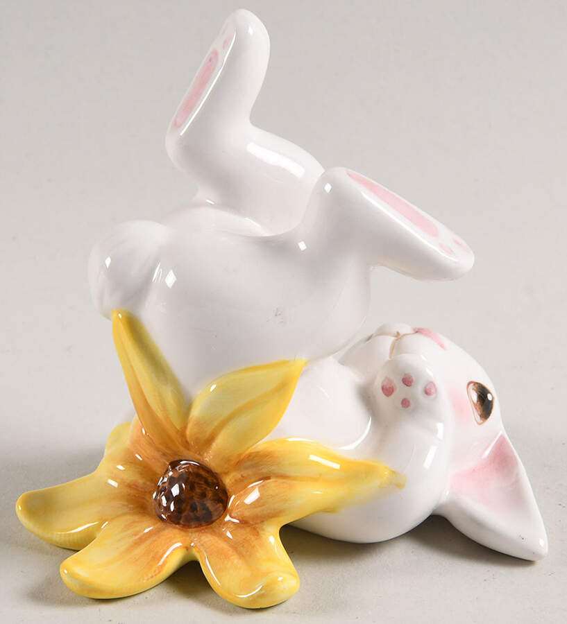 Bunny Blooms Rabbit Figurine by Fitz & Floyd-1