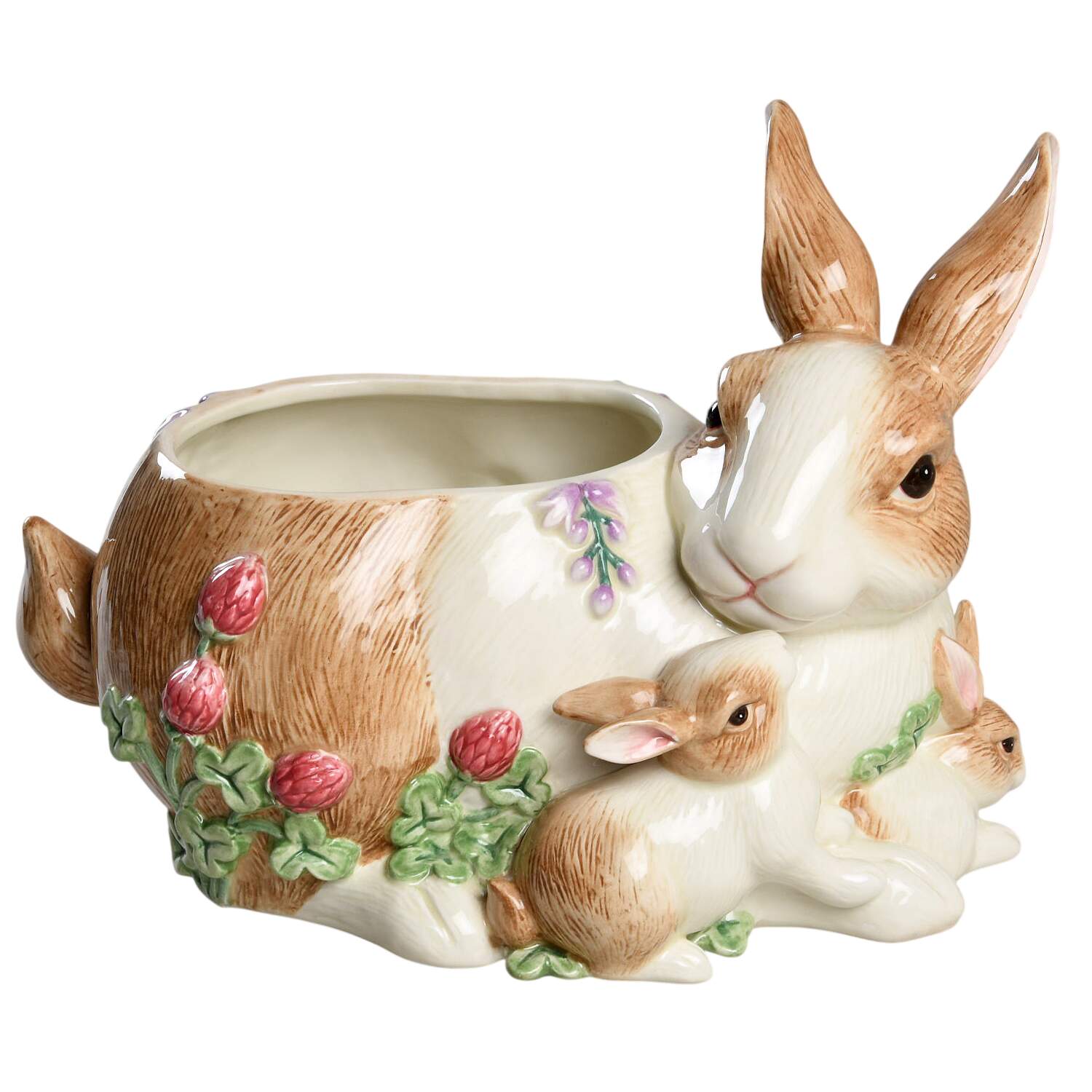 Botanical Bunny Cookie Jar No Lid by Fitz & Floyd-1