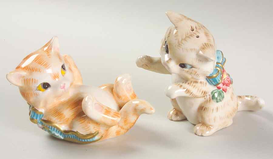 Kitten Kaboodle Salt & Pepper Set by Fitz & Floyd-1