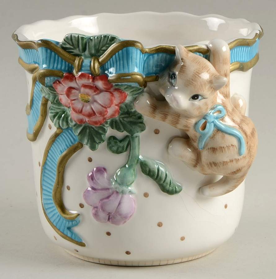 Kitten Kaboodle 5" Planter by Fitz & Floyd-1