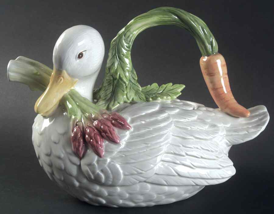 Le Canard Figural Teapot & Lid by Fitz & Floyd-1