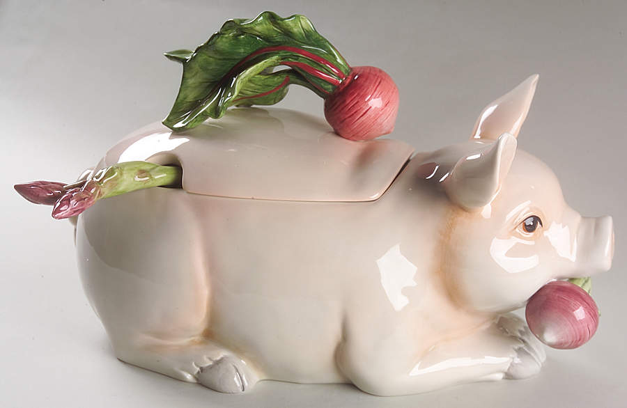 French Market Tureen & Lid w/Ladle by Fitz & Floyd-1