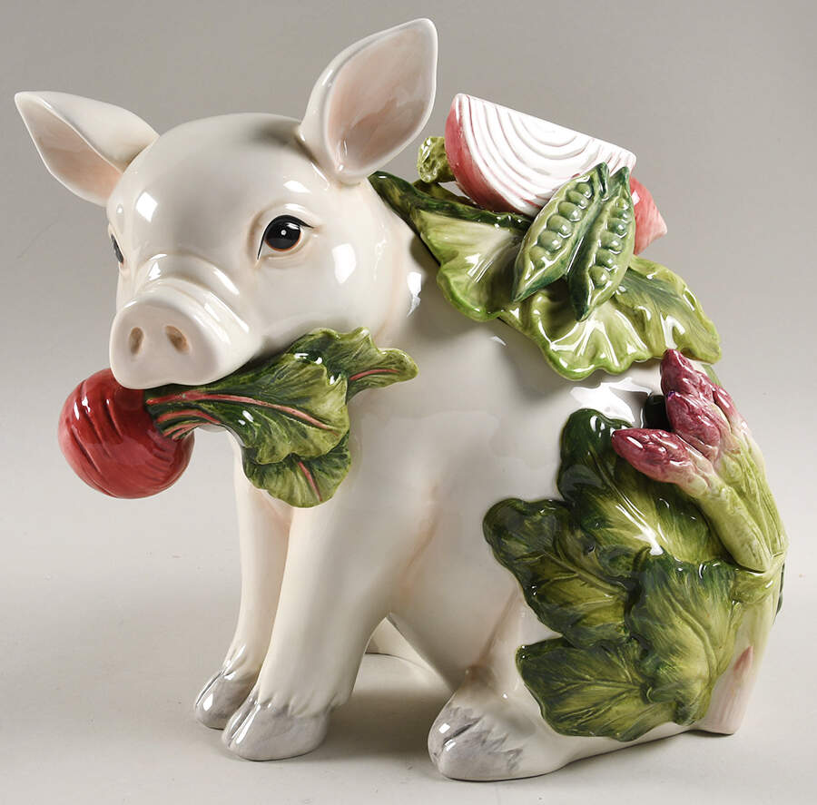 French Market Figural Cookie Jar & Lid by Fitz & Floyd-1