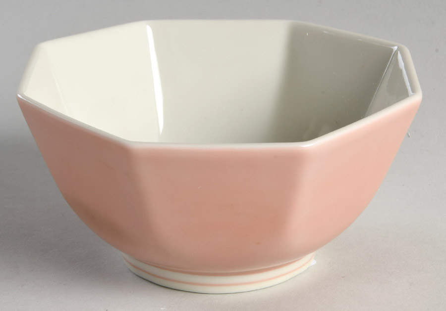 Rondelet Peach (Buff Background) 5" Octagonal Vegetable Bowl by Fitz & Floyd-1