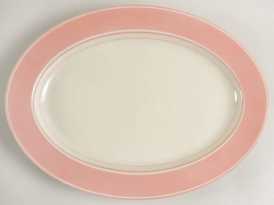 Rondelet Peach (Buff Background) 14" Oval Serving Platter by Fitz & Floyd-1