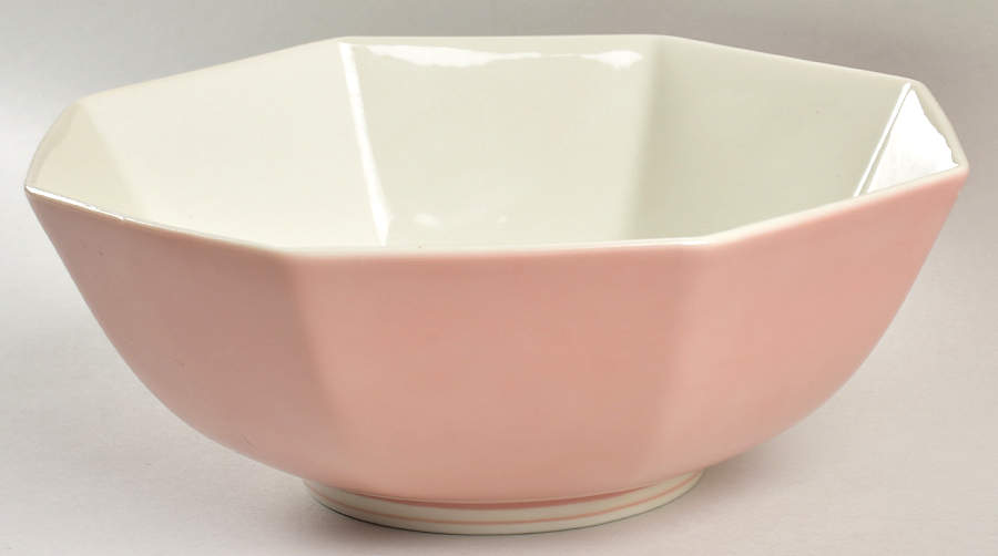 Rondelet Peach (Buff Background) 8" Octagonal Vegetable Bowl by Fitz & Floyd-1