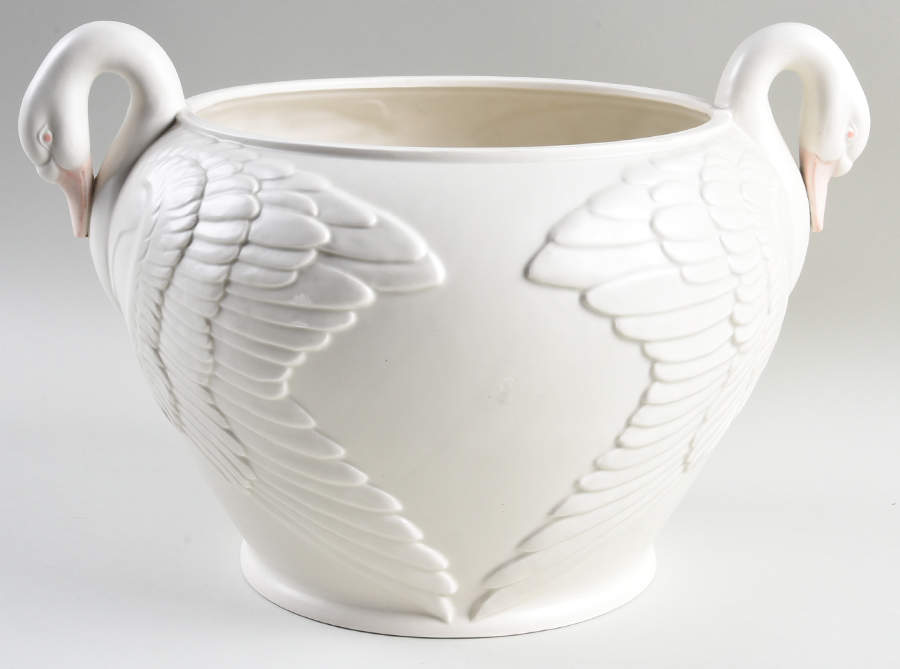 Swans Large Cachepot by Fitz & Floyd-1