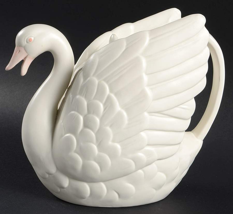 Swans Teapot & Lid by Fitz & Floyd-1