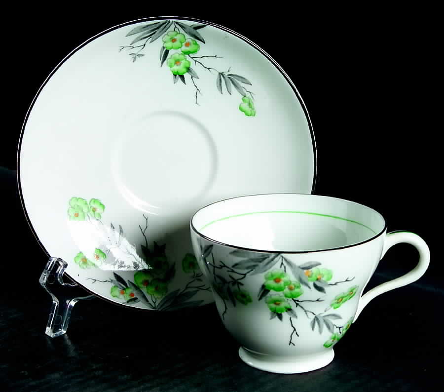 5129 Footed Cup & Saucer Set by Foley-1