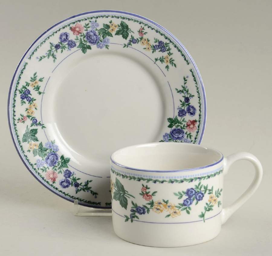 Arden Hill Flat Cup & Saucer Set by Farberware-1