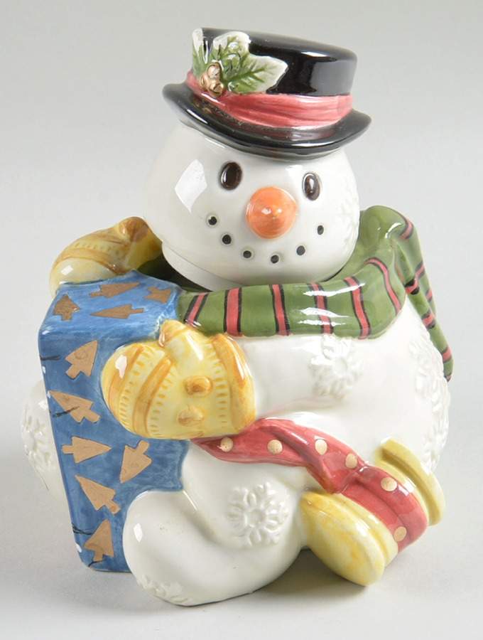 Frosty Folks Figural Sugar Bowl & Lid by Fitz & Floyd-1