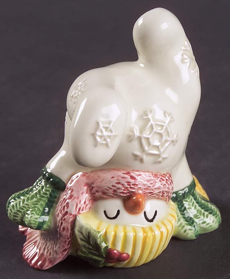 Frosty Folks Snowman Figurine by Fitz & Floyd-1