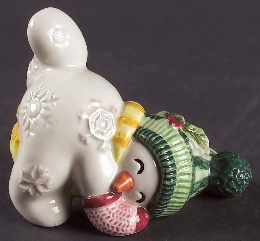 Frosty Folks Snowman Figurine by Fitz & Floyd-1