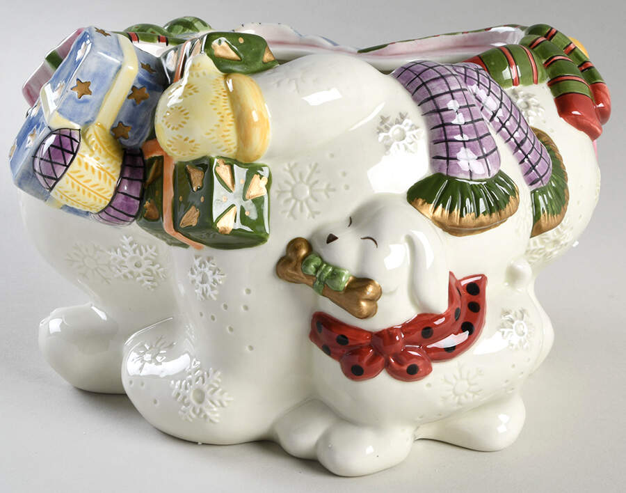 Frosty Folks Figural Cookie Jar No Lid by Fitz & Floyd-1