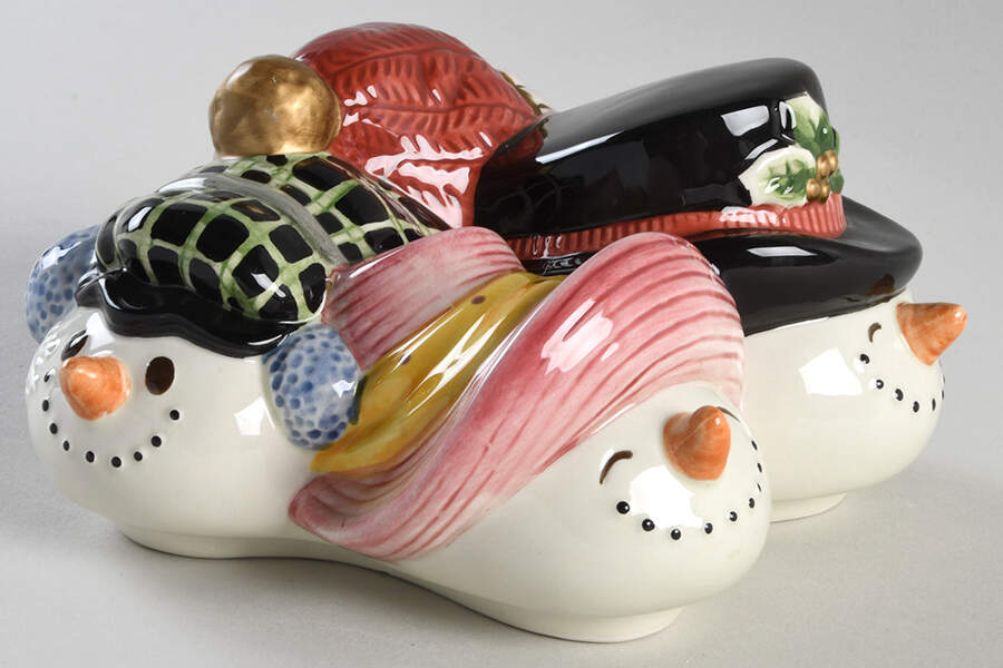 Frosty Folks Lid for Figural Cookie Jar by Fitz & Floyd-1