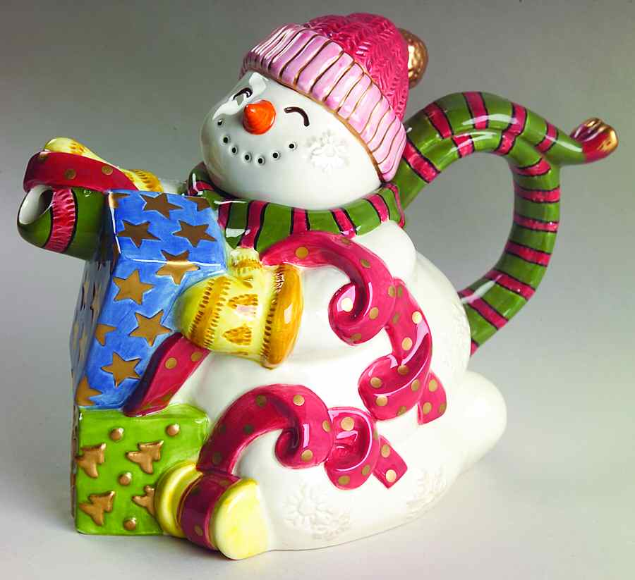 Frosty Folks Teapot & Lid by Fitz & Floyd-1