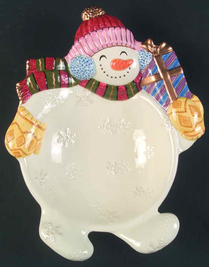 Frosty Folks Figural Candy Bowl by Fitz & Floyd-1