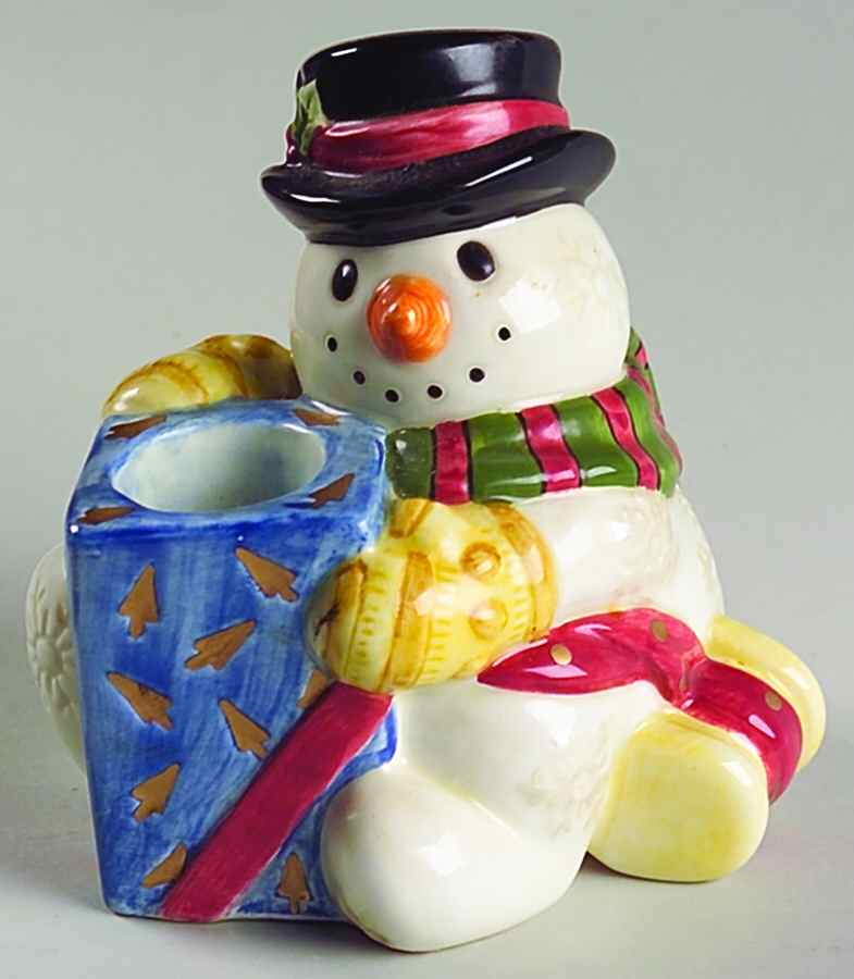 Frosty Folks 4" Candlestick by Fitz & Floyd-1