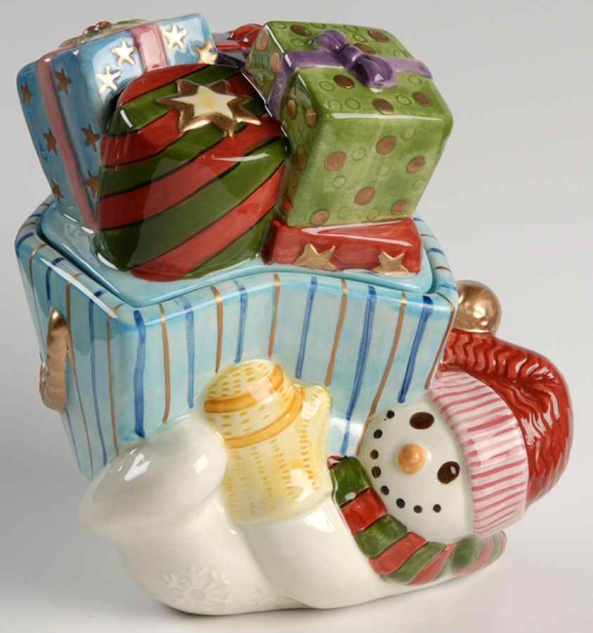 Frosty Folks Figural Box & Lid by Fitz & Floyd-1