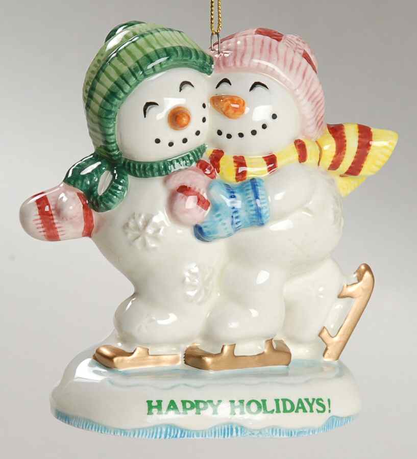Frosty Folks Snowman Ornament by Fitz & Floyd-1