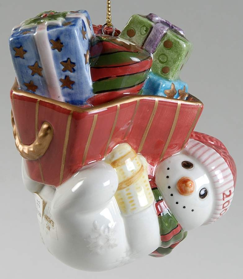 Frosty Folks Snowman Ornament by Fitz & Floyd-1