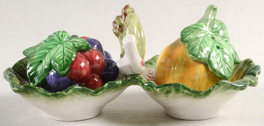 Italian Fruit Tray for Salt and Pepper Set by Fitz & Floyd-1