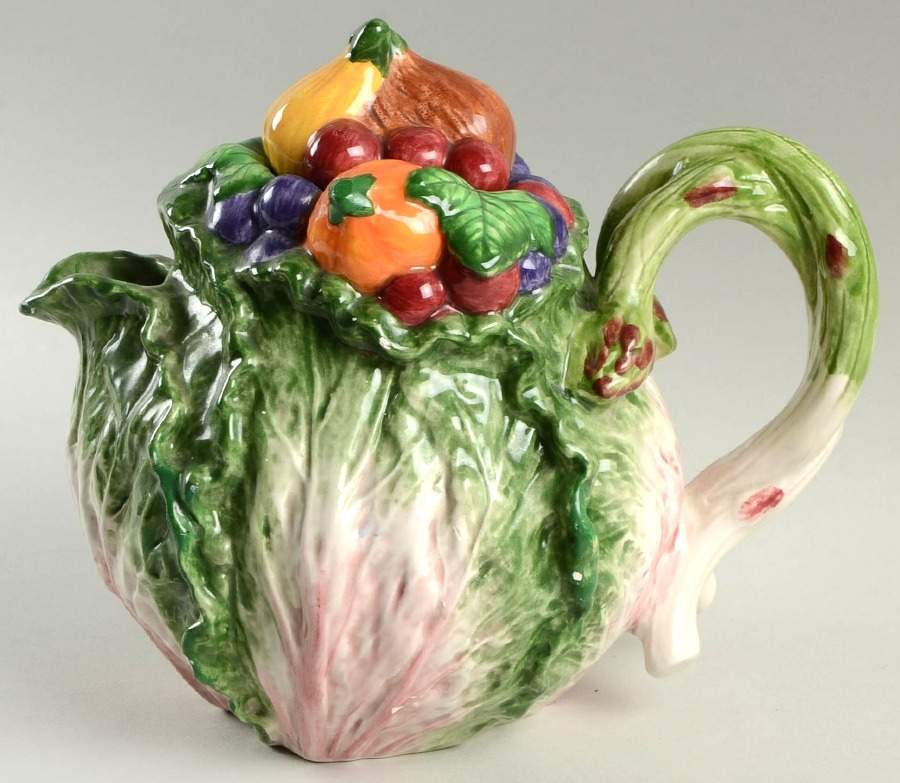 Italian Fruit Teapot & Lid by Fitz & Floyd-1