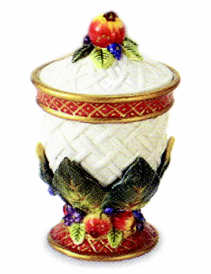 Holiday Swan Sugar Bowl & Lid by Fitz & Floyd-1