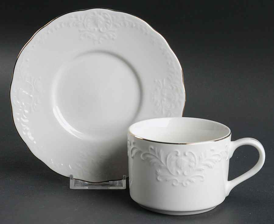Finesse Flat Cup & Saucer Set by Farberware-1