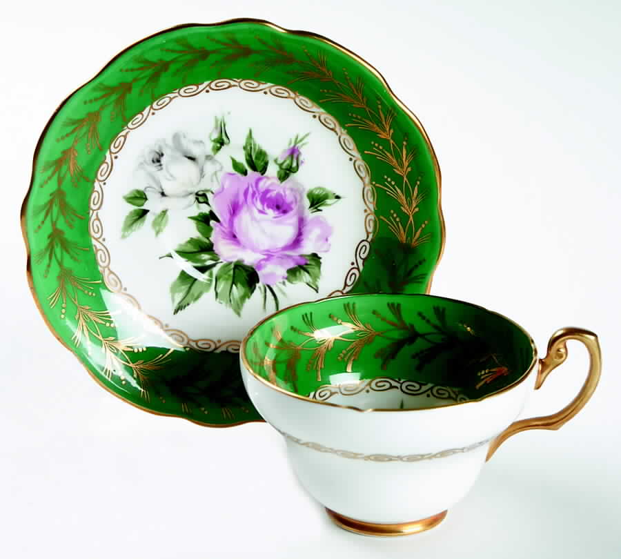 3581L Footed Cup & Saucer Set by Foley-1