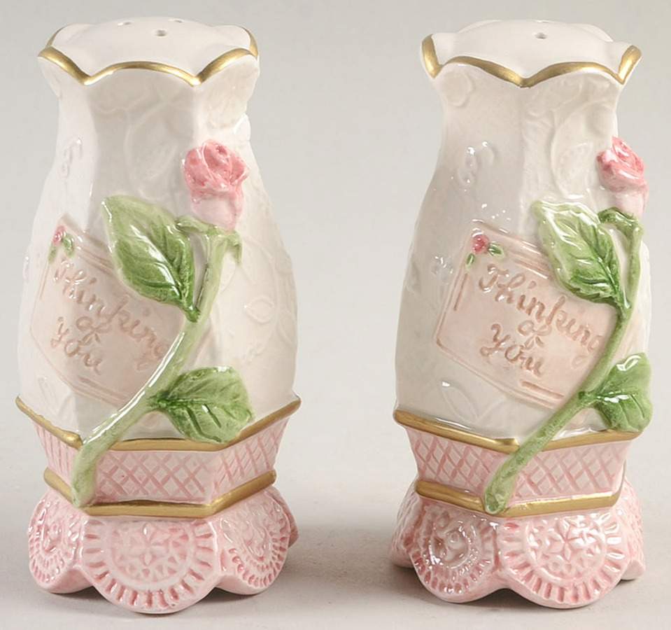 Victorian Postcards Salt & Pepper Set by Fitz & Floyd-1