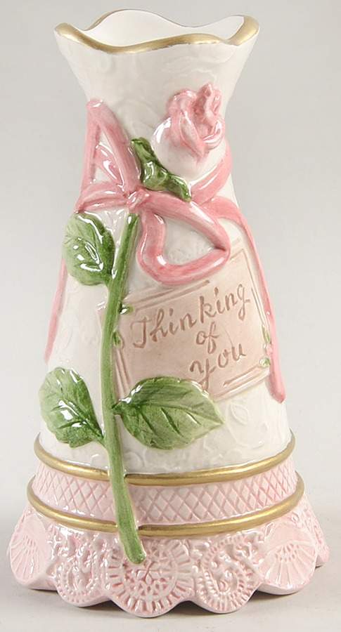 Victorian Postcards 6" Candlestick by Fitz & Floyd-1