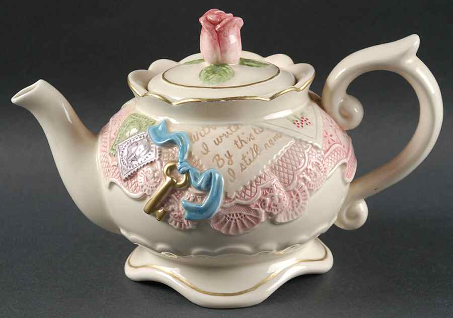 Victorian Postcards Teapot & Lid by Fitz & Floyd-1