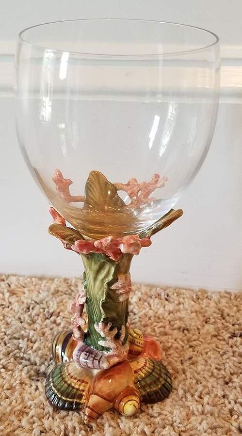 Oceana (Multicolor Shells) Glassware Goblet by Fitz & Floyd-1