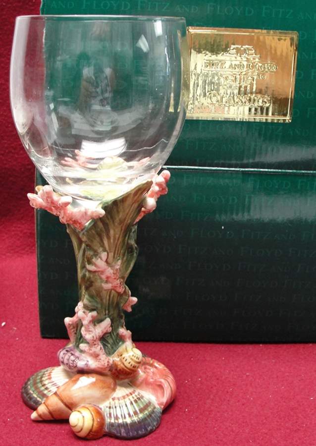 Oceana (Multicolor Shells) Glassware Wine by Fitz & Floyd-1