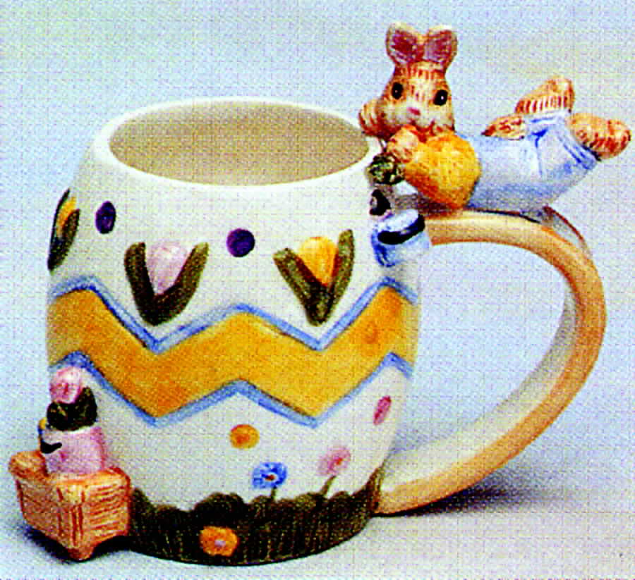 Egg Spress Painting Mug by Fitz & Floyd-1