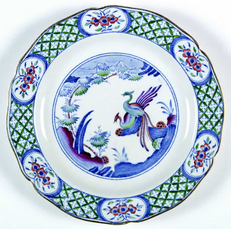 Old Chelsea Blue Multicolor Salad Plate by Furnivals-1