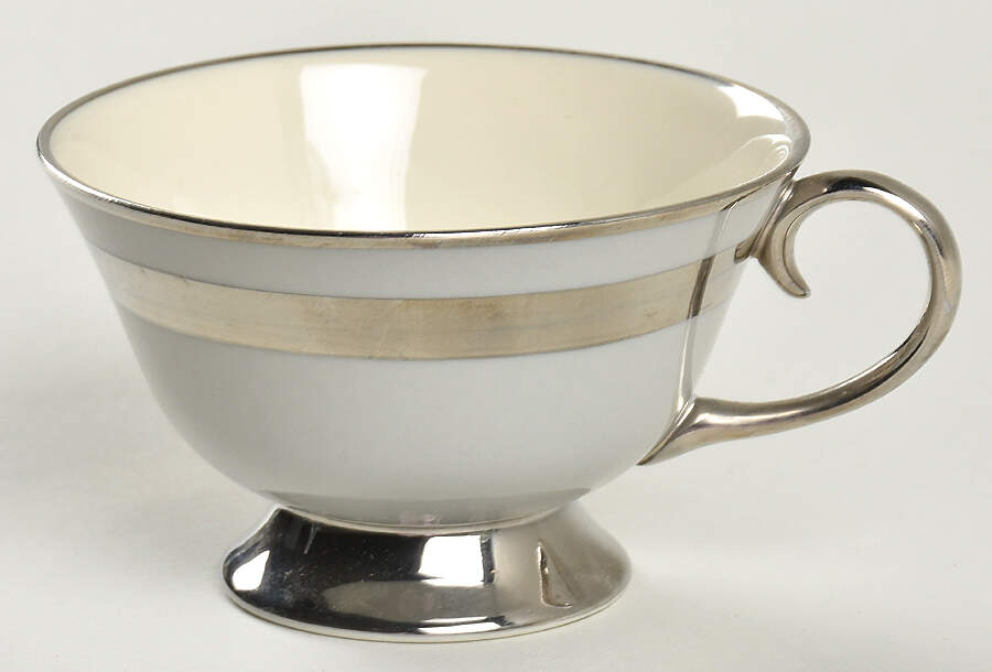 Theme (Platinum on Gray) Footed Cup by Flintridge-1