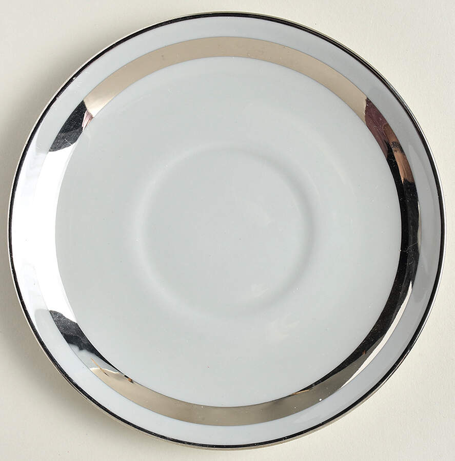 Theme (Platinum on Gray) Saucer for Cream Soup Bowl by Flintridge-1