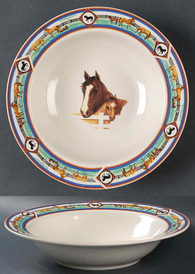 Cedar Valley Stables Rim Soup Bowl by Folkcraft-1