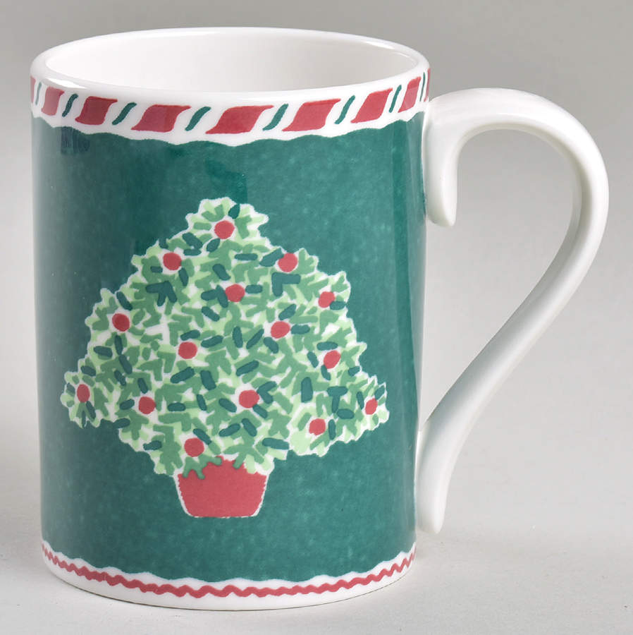Yuletide Holiday Green Mug by Fitz & Floyd-1