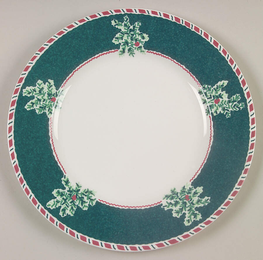 Yuletide Holiday Green Dinner Plate by Fitz & Floyd-1