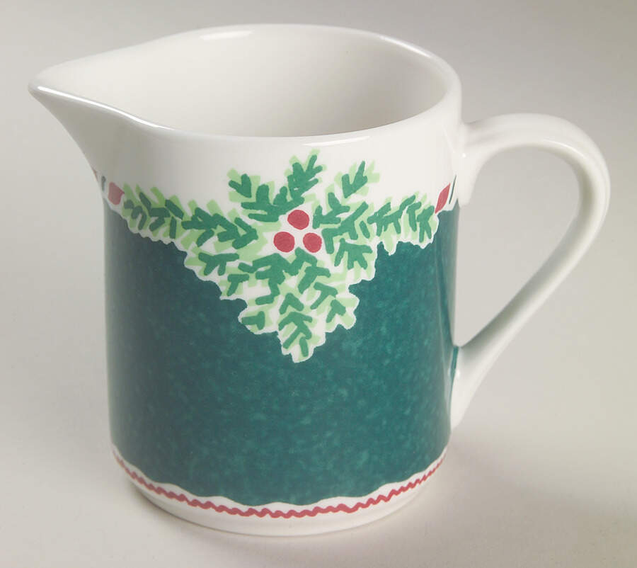 Yuletide Holiday Green Creamer by Fitz & Floyd-1